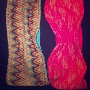 2 Bandeaus, Pink Victoria Secret & 1 Maurice’s